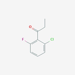 molecular formula C9H8ClFO B1426721 1-(2-氯-6-氟苯基)丙酮 CAS No. 1214327-81-7