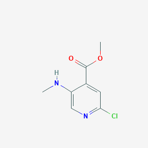 molecular formula C8H9ClN2O2 B1426723 2-氯-5-(甲基氨基)异烟酸甲酯 CAS No. 1034131-90-2