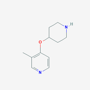 molecular formula C11H16N2O B1426725 3-Methyl-4-(piperidin-4-yloxy)pyridine CAS No. 900572-35-2