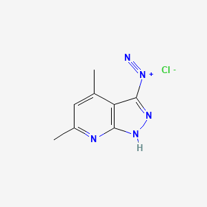 4,6-Dimethyl-1H-pyrazolo[3,4-b]pyridine-3-diazonium chloride