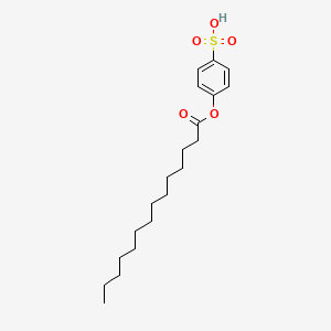 4-(Tetradecanoyloxy)benzene-1-sulfonic acid