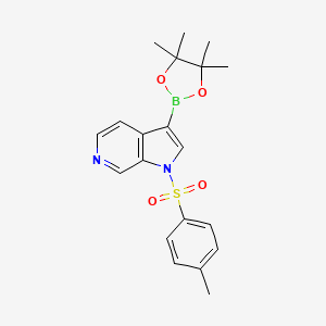 molecular formula C20H23BN2O4S B1426731 3-(4,4,5,5-Tetramethyl-1,3,2-dioxaborolan-2-yl)-1-tosyl-1H-pyrrolo[2,3-c]pyridine CAS No. 1185427-23-9
