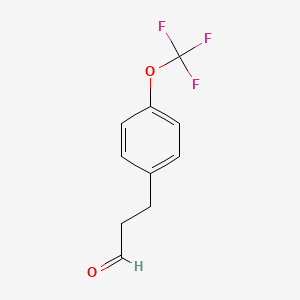 molecular formula C10H9F3O2 B1426734 3-[4-(trifluorometoxi)fenil]propanal CAS No. 1036396-43-6