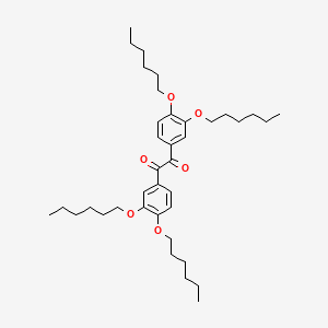 molecular formula C38H58O6 B14267340 Ethanedione, bis[3,4-bis(hexyloxy)phenyl]- CAS No. 138145-24-1