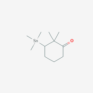 2,2-Dimethyl-3-(trimethylstannyl)cyclohexan-1-one