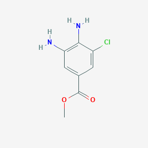 molecular formula C8H9ClN2O2 B1426735 甲基3,4-二氨基-5-氯苯甲酸酯 CAS No. 863886-05-9