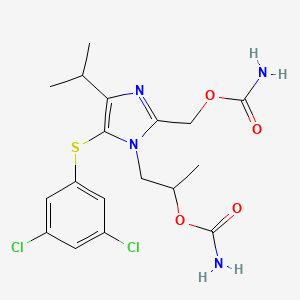 [1-(2-Carbamoyloxypropyl)-5-(3,5-dichlorophenyl)sulfanyl-4-isopropyl-imidazol-2-yl]methyl carbamate