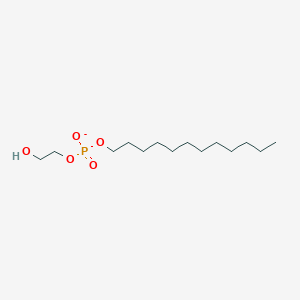 molecular formula C14H30O5P- B14267363 Dodecyl 2-hydroxyethyl phosphate CAS No. 131883-35-7