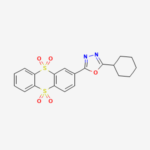 2-(5-Cyclohexyl-1,3,4-oxadiazol-2-yl)-5lambda~6~,10lambda~6~-thianthrene-5,5,10,10-tetrone