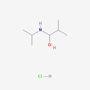 2-Methyl-1-(propan-2-ylamino)propan-1-ol;hydrochloride