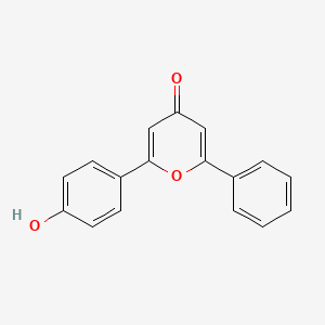 4H-Pyran-4-one, 2-(4-hydroxyphenyl)-6-phenyl-