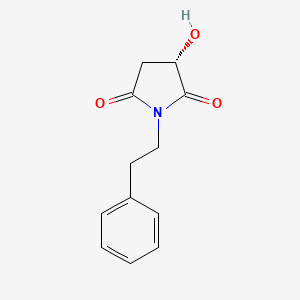 molecular formula C12H13NO3 B14267404 2,5-Pyrrolidinedione, 3-hydroxy-1-(2-phenylethyl)-, (3S)- CAS No. 172276-66-3