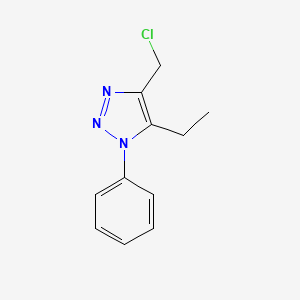 molecular formula C11H12ClN3 B1426744 4-(chloromethyl)-5-ethyl-1-phenyl-1H-1,2,3-triazole CAS No. 1338666-77-5