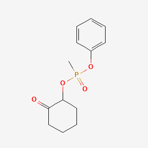 molecular formula C13H17O4P B14267477 2-Oxocyclohexyl phenyl methylphosphonate CAS No. 189581-11-1