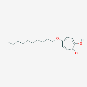 molecular formula C17H26O3 B14267493 2,4,6-Cycloheptatrien-1-one, 5-(decyloxy)-2-hydroxy- CAS No. 141672-40-4