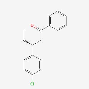 1-Pentanone, 3-(4-chlorophenyl)-1-phenyl-, (3R)-