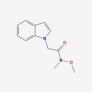 molecular formula C12H14N2O2 B14267555 2-(1H-indol-1-yl)-N-methoxy-N-methylacetamide 