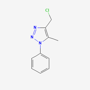 molecular formula C10H10ClN3 B1426757 4-(chloromethyl)-5-methyl-1-phenyl-1H-1,2,3-triazole CAS No. 1338668-76-0