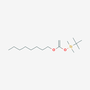 molecular formula C16H34O2Si B14267593 tert-Butyl(dimethyl){[1-(octyloxy)ethenyl]oxy}silane CAS No. 132091-41-9