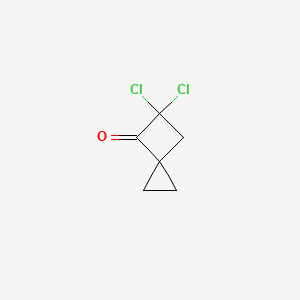 molecular formula C6H6Cl2O B14267595 Spiro[2.3]hexan-4-one, 5,5-dichloro- CAS No. 138469-24-6