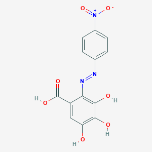 5-Hydroxy-6-[2-(4-nitrophenyl)hydrazinyl]-3,4-dioxocyclohexa-1,5-diene-1-carboxylic acid