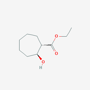 molecular formula C10H18O3 B14267668 Ethyl (1S,2S)-2-hydroxycycloheptane-1-carboxylate CAS No. 175520-80-6