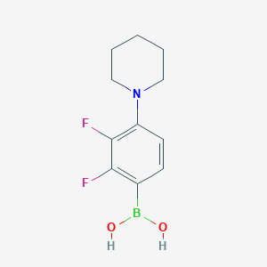 molecular formula C11H14BF2NO2 B1426768 2,3-Difluoro-4-piperidinophenylboronic acid CAS No. 1443380-15-1