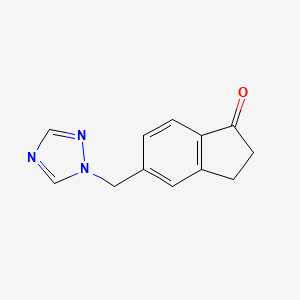 molecular formula C12H11N3O B14267709 5-[(1H-1,2,4-Triazol-1-yl)methyl]-2,3-dihydro-1H-inden-1-one CAS No. 132449-05-9