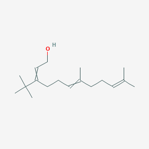 molecular formula C18H32O B14267719 3-Tert-butyl-7,11-dimethyldodeca-2,6,10-trien-1-ol CAS No. 183617-75-6