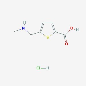 molecular formula C7H10ClNO2S B1426772 5-[(甲基氨基)甲基]噻吩-2-羧酸盐酸盐 CAS No. 1332530-28-5