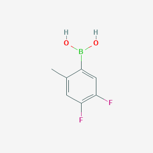 molecular formula C7H7BF2O2 B1426774 (4,5-ジフルオロ-2-メチルフェニル)ボロン酸 CAS No. 1416244-48-8