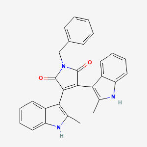 1H-Pyrrole-2,5-dione, 3,4-bis(2-methyl-1H-indol-3-yl)-1-(phenylmethyl)-