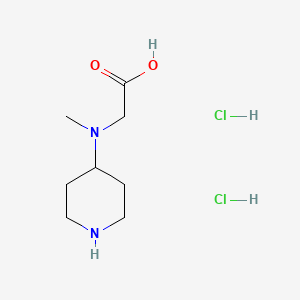 molecular formula C8H18Cl2N2O2 B1426779 2-[甲基(哌啶-4-基)氨基]乙酸二盐酸盐 CAS No. 1156835-52-7