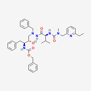 5S-(Benzyloxycarbonyl)amino-2-N-((N-methyl-N-((6-ethyl-2-pyridinyl)methyl)amino)carbonyl)-L-valinylamino-4S-hydroxy-1,6-diphenyl-2-azahexane