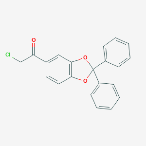 B142678 Ethanone, 2-chloro-1-(2,2-diphenyl-1,3-benzodioxol-5-yl)- CAS No. 81590-38-7