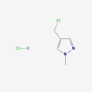 molecular formula C5H8Cl2N2 B1426783 4-(氯甲基)-1-甲基-1H-吡唑盐酸盐 CAS No. 154312-86-4
