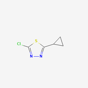 molecular formula C5H5ClN2S B1426796 2-氯-5-环丙基-1,3,4-噻二唑 CAS No. 1343234-55-8
