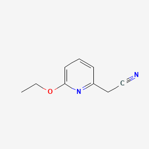 molecular formula C9H10N2O B1426800 2-(6-乙氧基吡啶-2-基)乙腈 CAS No. 53676-89-4