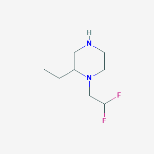 molecular formula C8H16F2N2 B1426802 1-(2,2-二氟乙基)-2-乙基哌嗪 CAS No. 1341879-51-3