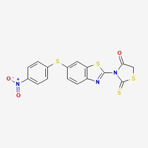 3-{6-[(4-Nitrophenyl)sulfanyl]-1,3-benzothiazol-2-yl}-2-sulfanylidene-1,3-thiazolidin-4-one