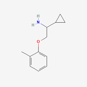 molecular formula C12H17NO B1426806 [1-Cyclopropyl-2-(2-methylphenoxy)ethyl]amine CAS No. 1342595-28-1