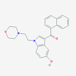 molecular formula C25H24N2O3 B142681 JWH 200 5-羟吲哚代谢物 CAS No. 133438-72-9