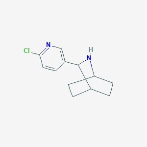 molecular formula C12H15ClN2 B14268158 3-(6-Chloropyridin-3-yl)-2-azabicyclo[2.2.2]octane CAS No. 185683-50-5