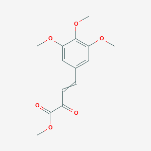 molecular formula C14H16O6 B14268165 Methyl 2-oxo-4-(3,4,5-trimethoxyphenyl)but-3-enoate CAS No. 162087-77-6