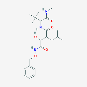 Butanediamide, N4-[(1S)-2,2-dimethyl-1-[(methylamino)carbonyl]propyl]-2-hydroxy-3-(2-methylpropyl)-N1-(phenylmethoxy)-, (2S,3R)-(9CI)