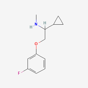 molecular formula C12H16FNO B1426826 [1-Cyclopropyl-2-(3-fluorophenoxy)ethyl]methylamine CAS No. 1341502-50-8