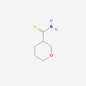 molecular formula C6H11NOS B1426845 Oxane-3-carbothioamide CAS No. 1339699-06-7