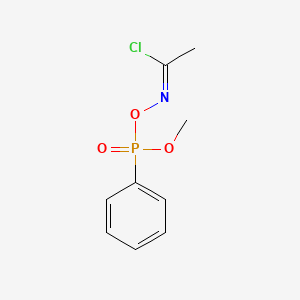 Ethanimidoyl chloride, N-((methoxyphenylphosphinyl)oxy)-