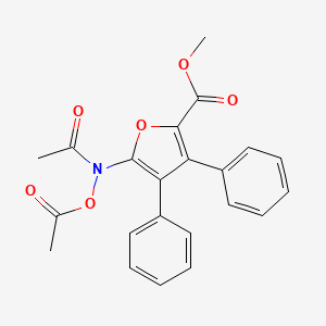 Methyl 3,4-diphenyl-N-acetoxy-5-acetylamino-2-furoate