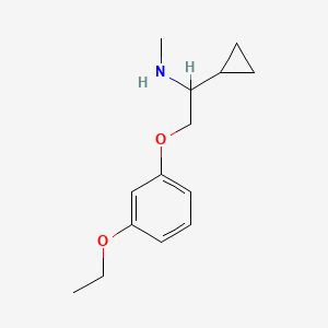 molecular formula C14H21NO2 B1426848 [1-环丙基-2-(3-乙氧基苯氧基)乙基]甲胺 CAS No. 1379811-35-4